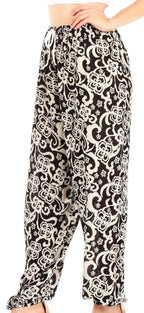 Sakkas Akilla Women's Loose Printed Yoga Elephant Pants Elastic Waist w/Pocket pants La Vie Bien Sakkas Akilla Women's Loose Printed Yoga Elephant Pants Elastic Waist w/Pocket