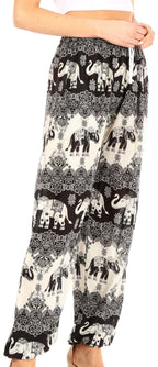 Sakkas Akilla Women's Loose Printed Yoga Elephant Pants Elastic Waist w/Pocket pants La Vie Bien Sakkas Akilla Women's Loose Printed Yoga Elephant Pants Elastic Waist w/Pocket
