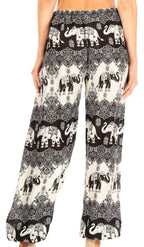 Sakkas Akilla Women's Loose Printed Yoga Elephant Pants Elastic Waist w/Pocket pants La Vie Bien Sakkas Akilla Women's Loose Printed Yoga Elephant Pants Elastic Waist w/Pocket