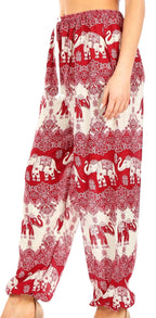 Sakkas Akilla Women's Loose Printed Yoga Elephant Pants Elastic Waist w/Pocket pants La Vie Bien Sakkas Akilla Women's Loose Printed Yoga Elephant Pants Elastic Waist w/Pocket