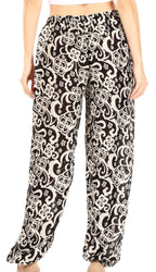 Sakkas Akilla Women's Loose Printed Yoga Elephant Pants Elastic Waist w/Pocket pants La Vie Bien Sakkas Akilla Women's Loose Printed Yoga Elephant Pants Elastic Waist w/Pocket