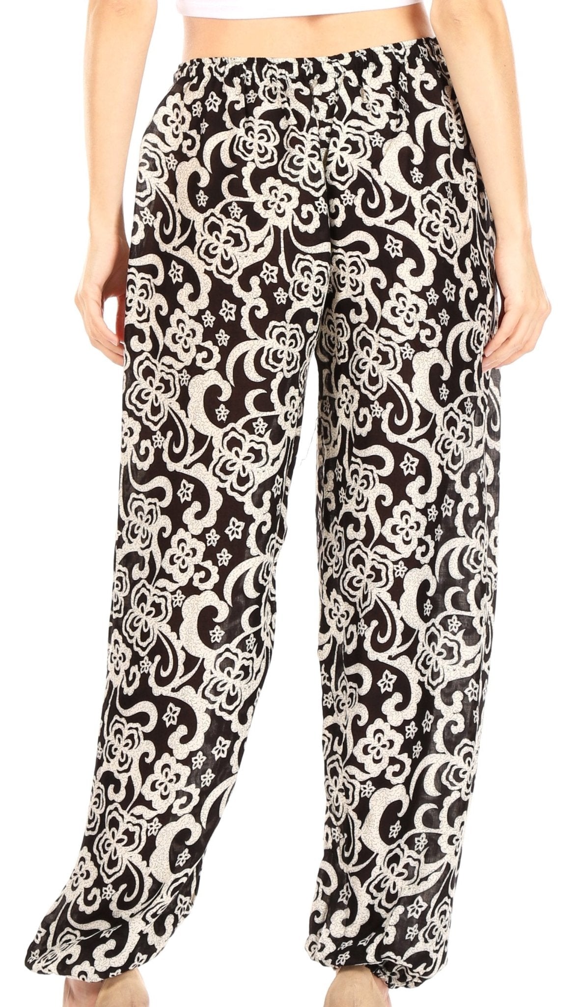 Sakkas Akilla Women's Loose Printed Yoga Elephant Pants Elastic Waist w/Pocket pants La Vie Bien Sakkas Akilla Women's Loose Printed Yoga Elephant Pants Elastic Waist w/Pocket
