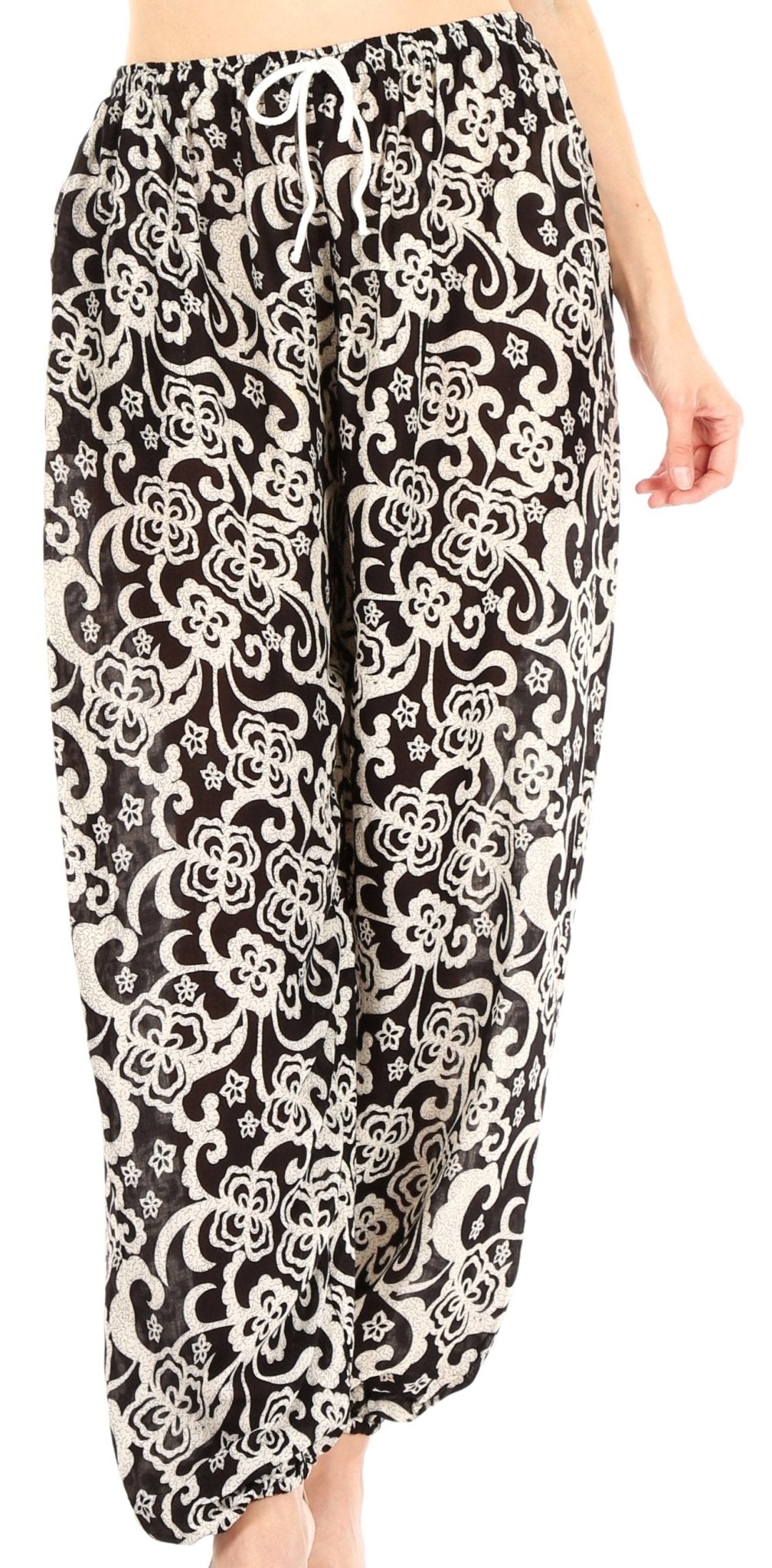 Sakkas Akilla Women's Loose Printed Yoga Elephant Pants Elastic Waist w/Pocket pants La Vie Bien Sakkas Akilla Women's Loose Printed Yoga Elephant Pants Elastic Waist w/Pocket