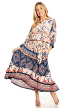 Sakkas Andreas Women's Maxi Dress with Ruffles and Buttons dresses La Vie Bien Sakkas Andreas Women's Maxi Dress with Ruffles and Buttons