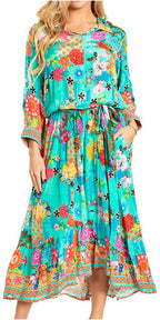 Sakkas Andreas Women's Maxi Dress with Ruffles and Buttons dresses La Vie Bien Sakkas Andreas Women's Maxi Dress with Ruffles and Buttons