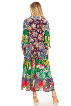Sakkas Andreas Women's Maxi Dress with Ruffles and Buttons dresses La Vie Bien Sakkas Andreas Women's Maxi Dress with Ruffles and Buttons