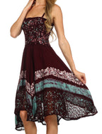 Sakkas Aphrodite Embroidered Batik Dress dresses La Vie Bien Sakkas Aphrodite Embroidered Batik Dress