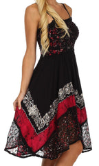 Sakkas Aphrodite Embroidered Batik Dress dresses La Vie Bien Sakkas Aphrodite Embroidered Batik Dress