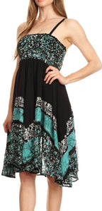 Sakkas Aphrodite Embroidered Batik Dress dresses La Vie Bien Sakkas Aphrodite Embroidered Batik Dress