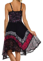 Sakkas Aphrodite Embroidered Batik Dress dresses La Vie Bien Sakkas Aphrodite Embroidered Batik Dress