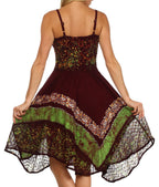 Sakkas Aphrodite Embroidered Batik Dress dresses La Vie Bien Sakkas Aphrodite Embroidered Batik Dress