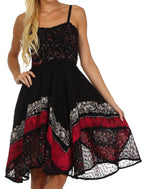 Sakkas Aphrodite Embroidered Batik Dress dresses La Vie Bien Sakkas Aphrodite Embroidered Batik Dress
