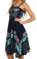Sakkas Aphrodite Embroidered Batik Dress dresses La Vie Bien Sakkas Aphrodite Embroidered Batik Dress