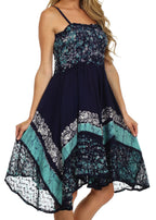 Sakkas Aphrodite Embroidered Batik Dress dresses La Vie Bien Sakkas Aphrodite Embroidered Batik Dress