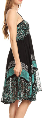 Sakkas Aphrodite Embroidered Batik Dress dresses La Vie Bien Sakkas Aphrodite Embroidered Batik Dress