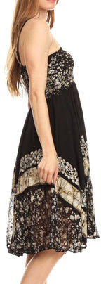 Sakkas Aphrodite Embroidered Batik Dress dresses La Vie Bien Sakkas Aphrodite Embroidered Batik Dress