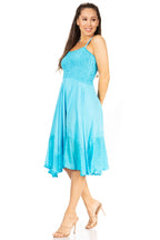 Sakkas Aphrodite Embroidered Batik Dress dresses La Vie Bien Sakkas Aphrodite Embroidered Batik Dress