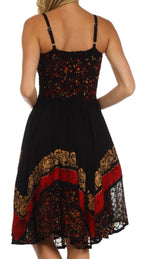 Sakkas Aphrodite Embroidered Batik Dress dresses La Vie Bien Sakkas Aphrodite Embroidered Batik Dress