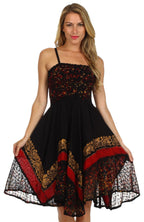 Sakkas Aphrodite Embroidered Batik Dress dresses La Vie Bien Sakkas Aphrodite Embroidered Batik Dress