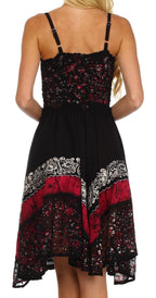 Sakkas Aphrodite Embroidered Batik Dress dresses La Vie Bien Sakkas Aphrodite Embroidered Batik Dress