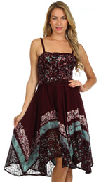Sakkas Aphrodite Embroidered Batik Dress dresses La Vie Bien Sakkas Aphrodite Embroidered Batik Dress