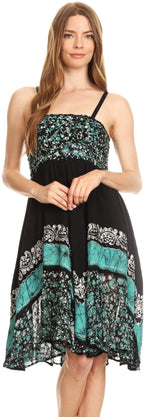 Sakkas Aphrodite Embroidered Batik Dress dresses La Vie Bien Sakkas Aphrodite Embroidered Batik Dress