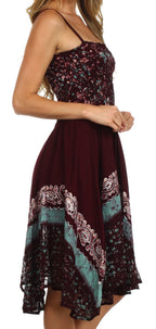 Sakkas Aphrodite Embroidered Batik Dress dresses La Vie Bien Sakkas Aphrodite Embroidered Batik Dress