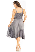 Sakkas Aphrodite Embroidered Batik Dress dresses La Vie Bien Sakkas Aphrodite Embroidered Batik Dress
