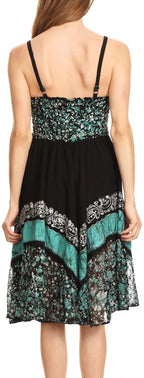 Sakkas Aphrodite Embroidered Batik Dress dresses La Vie Bien Sakkas Aphrodite Embroidered Batik Dress