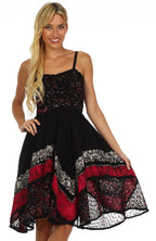 Sakkas Aphrodite Embroidered Batik Dress dresses La Vie Bien Sakkas Aphrodite Embroidered Batik Dress