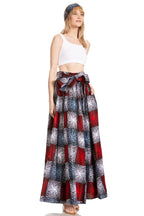 Sakkas Asma's Second Convertible Traditional Wax Print Maxi Skirt with Adjustable Straps - Buy One, Get One 50% Off skirts La Vie Bien Sakkas Asma's Second Convertible Traditional Wax Print Maxi Skirt with Adjustable Straps - Buy One, Get One 50% Off