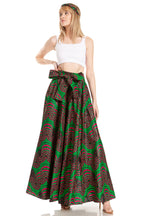Sakkas Asma's Second Convertible Traditional Wax Print Maxi Skirt with Adjustable Straps - Buy One, Get One 50% Off skirts La Vie Bien Sakkas Asma's Second Convertible Traditional Wax Print Maxi Skirt with Adjustable Straps - Buy One, Get One 50% Off