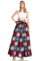 Sakkas Asma's Second Convertible Traditional Wax Print Maxi Skirt with Adjustable Straps - Buy One, Get One 50% Off skirts La Vie Bien Sakkas Asma's Second Convertible Traditional Wax Print Maxi Skirt with Adjustable Straps - Buy One, Get One 50% Off