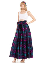 Sakkas Asma's Second Convertible Traditional Wax Print Maxi Skirt with Adjustable Straps - Buy One, Get One 50% Off skirts La Vie Bien Sakkas Asma's Second Convertible Traditional Wax Print Maxi Skirt with Adjustable Straps - Buy One, Get One 50% Off