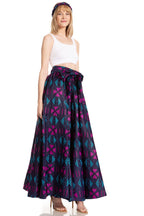 Sakkas Asma's Second Convertible Traditional Wax Print Maxi Skirt with Adjustable Straps - Buy One, Get One 50% Off skirts La Vie Bien Sakkas Asma's Second Convertible Traditional Wax Print Maxi Skirt with Adjustable Straps - Buy One, Get One 50% Off