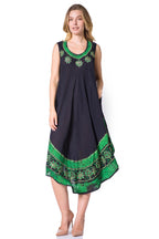 Sakkas Batik Flower Caftan Tank Dress / Cover Up dresses La Vie Bien Sakkas Batik Flower Caftan Tank Dress / Cover Up