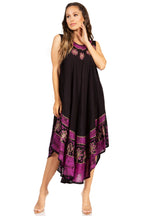 Sakkas Batik Flower Caftan Tank Dress / Cover Up dresses La Vie Bien Sakkas Batik Flower Caftan Tank Dress / Cover Up