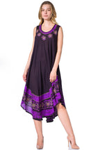 Sakkas Batik Flower Caftan Tank Dress / Cover Up dresses La Vie Bien Sakkas Batik Flower Caftan Tank Dress / Cover Up