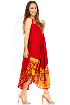 Sakkas Batik Flower Caftan Tank Dress / Cover Up dresses La Vie Bien Sakkas Batik Flower Caftan Tank Dress / Cover Up