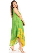 Sakkas Batik Flower Caftan Tank Dress / Cover Up dresses La Vie Bien Sakkas Batik Flower Caftan Tank Dress / Cover Up