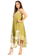 Sakkas Batik Flower Caftan Tank Dress / Cover Up dresses La Vie Bien Sakkas Batik Flower Caftan Tank Dress / Cover Up