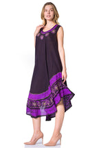 Sakkas Batik Flower Caftan Tank Dress / Cover Up dresses La Vie Bien Sakkas Batik Flower Caftan Tank Dress / Cover Up