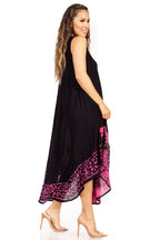 Sakkas Batik Flower Caftan Tank Dress / Cover Up dresses La Vie Bien Sakkas Batik Flower Caftan Tank Dress / Cover Up