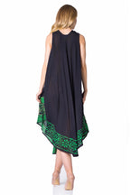 Sakkas Batik Flower Caftan Tank Dress / Cover Up dresses La Vie Bien Sakkas Batik Flower Caftan Tank Dress / Cover Up
