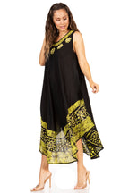 Sakkas Batik Flower Caftan Tank Dress / Cover Up dresses La Vie Bien Sakkas Batik Flower Caftan Tank Dress / Cover Up