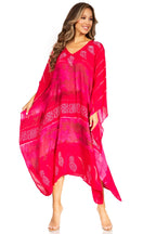 Sakkas Clementine Second Women's Tie Dye Caftan Dress/Cover Up Beach Kaftan Boho dresses La Vie Bien Sakkas Clementine Second Women's Tie Dye Caftan Dress/Cover Up Beach Kaftan Boho