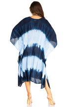 Sakkas Clementine Second Women's Tie Dye Caftan Dress/Cover Up Beach Kaftan Boho dresses La Vie Bien Sakkas Clementine Second Women's Tie Dye Caftan Dress/Cover Up Beach Kaftan Boho