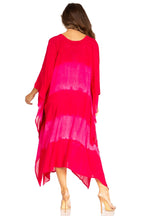 Sakkas Clementine Second Women's Tie Dye Caftan Dress/Cover Up Beach Kaftan Boho dresses La Vie Bien Sakkas Clementine Second Women's Tie Dye Caftan Dress/Cover Up Beach Kaftan Boho
