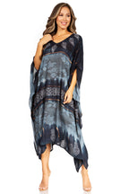 Sakkas Clementine Second Women's Tie Dye Caftan Dress/Cover Up Beach Kaftan Boho dresses La Vie Bien Sakkas Clementine Second Women's Tie Dye Caftan Dress/Cover Up Beach Kaftan Boho