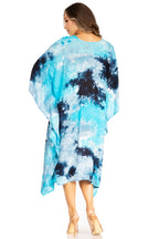 Sakkas Clementine Second Women's Tie Dye Caftan Dress/Cover Up Beach Kaftan Boho dresses La Vie Bien Sakkas Clementine Second Women's Tie Dye Caftan Dress/Cover Up Beach Kaftan Boho